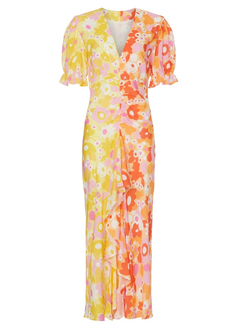 ✨RIXO | Ariel Colorblock Floral Retro Maxi | Sz S
